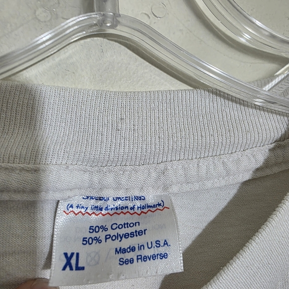 Vintage Hallmark Single Stitch White Tee I Love My Cat Paw Prints Womans Sz XL - Picture 2 of 11